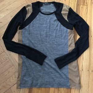 Zara LS lightweight Colorblock Tee
