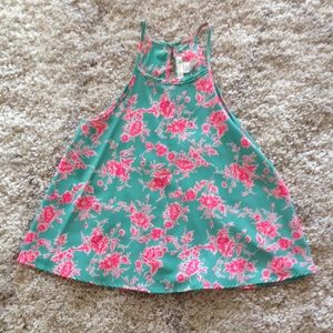 Neon Pink Floral Tank