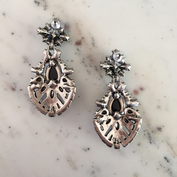 "Arielle" Earrings || Blue Crystal Statement - Picture 3 of 6