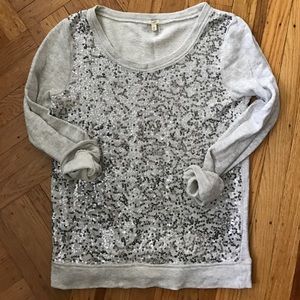 J. Crew sequin French terry sweatshirt
