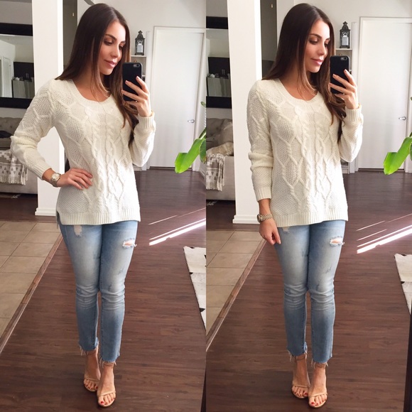 SOLD Beige Knit Sweater