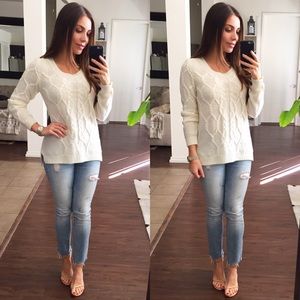 SOLD Beige Knit Sweater