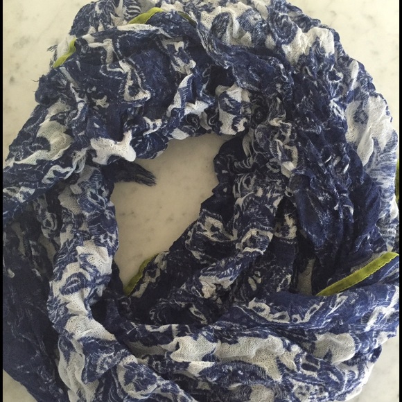 Navy and White Scarf