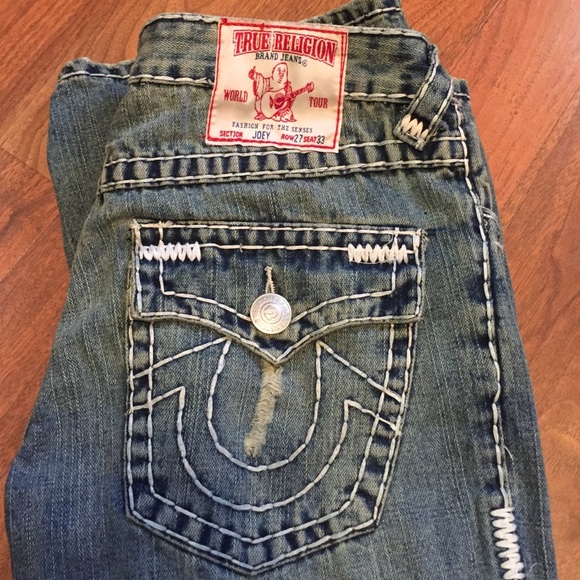 True Religion twisted leg jeans 27L