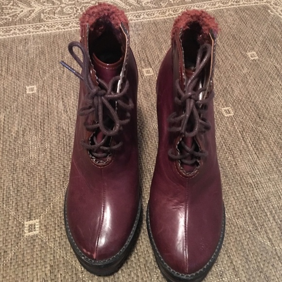 Opening Ceremony leather lace up ankle boots. - Picture 1 of 4