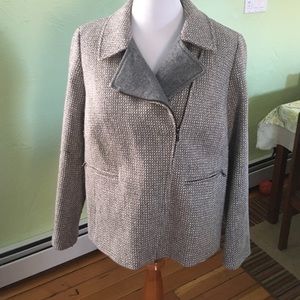 Talbots grey herringbone jacket
