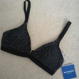 NWT Marimekko 4 Target Black&White Bikini Top