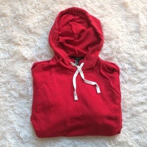 Oversized red hoodie