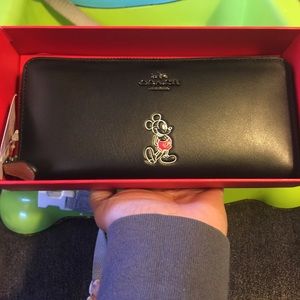 Coach Disney Mickey edition black wallet