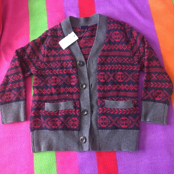 GAP boys cardigan sweater and Super Man long tee