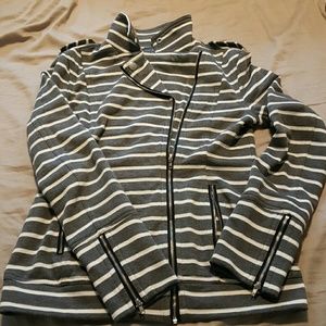Striped motor jacket