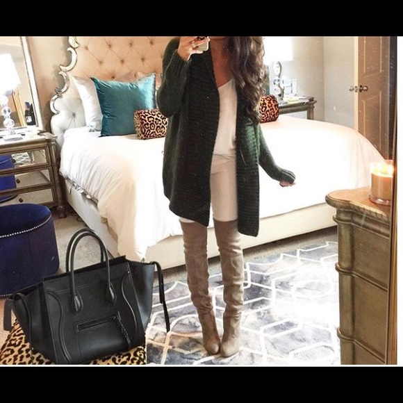 Olive Green Chunky Knit Sweater