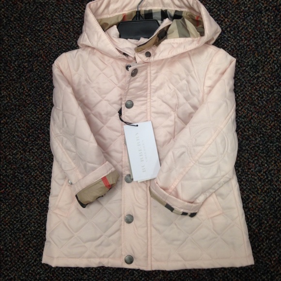 🔴SALE🔴Burberry® 'ice pink' kid girl coat - Picture 2 of 3