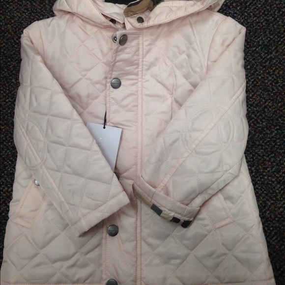 🔴SALE🔴Burberry® 'ice pink' kid girl coat - Picture 3 of 3
