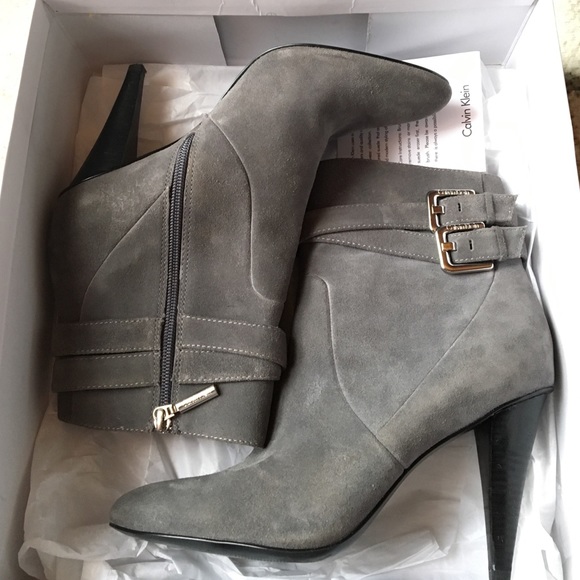 calvin klein grey boots