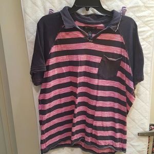 INC striped polo