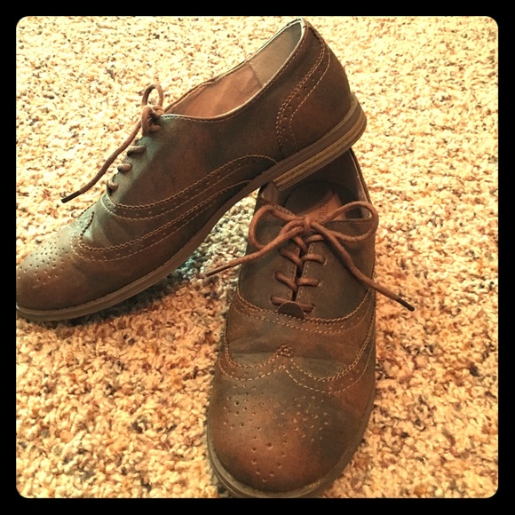 Brown oxford style shoes