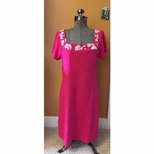 Banana Republic Hot Pink T-Shirt Dress Sz M