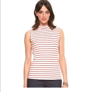 NWT Elle Red White Striped Women's Shell Top