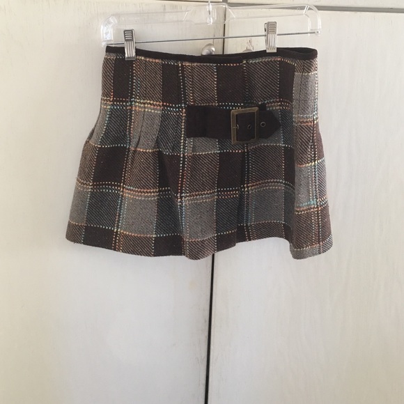 Plaid shirt skirt