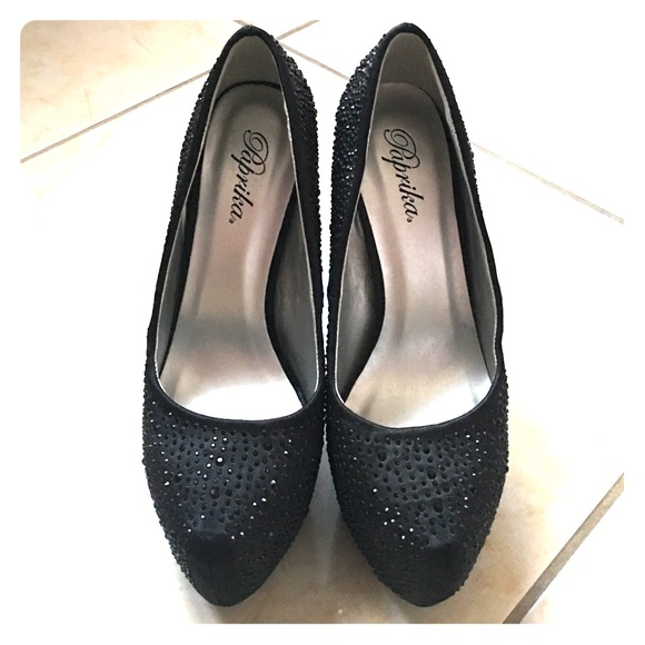 Black platform heels