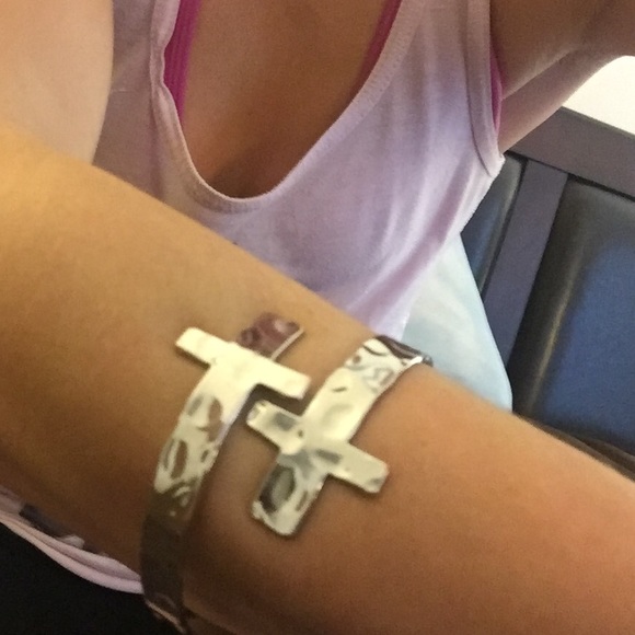 Beautiful cross cuff bracelet