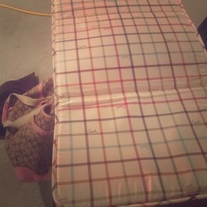 Diaper Coach bag with pad for baby, Heritage brand