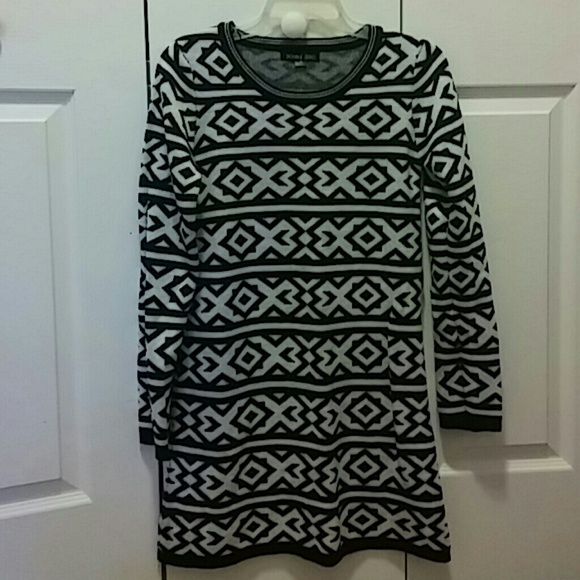 Blk & Wh Sweater dress
