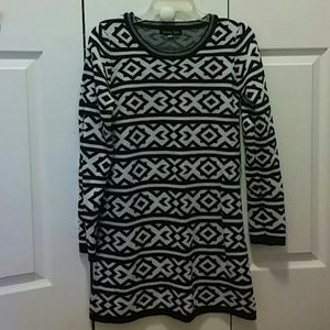 Blk & Wh Sweater dress