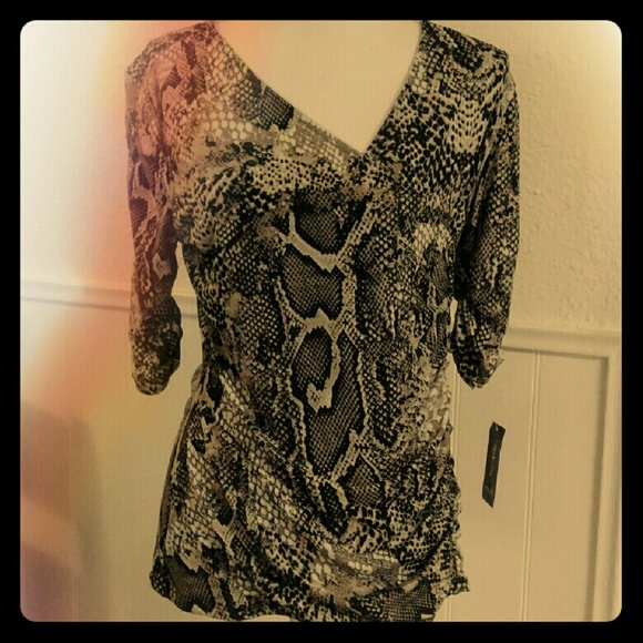 Snake Print Woman's Blouse Top