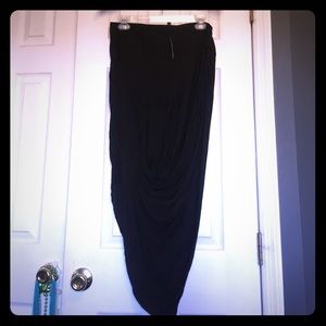 Black hi-low maxi