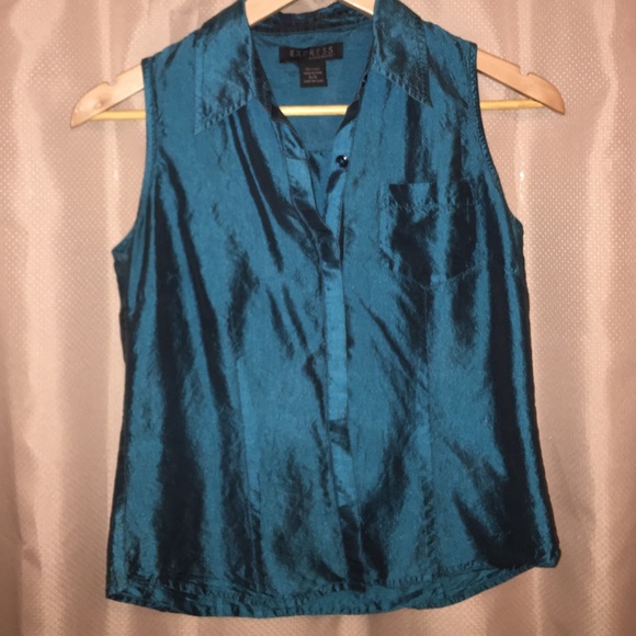 Express Silk Button Up Sleeveless