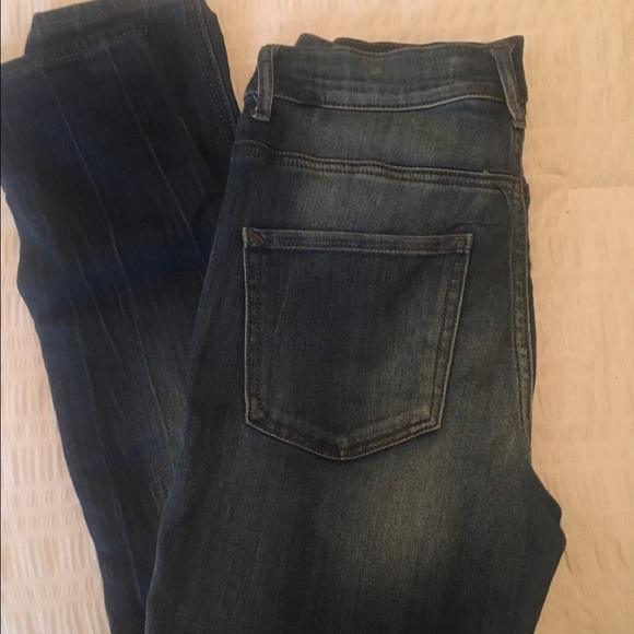 Express light-wash high rise jean legging