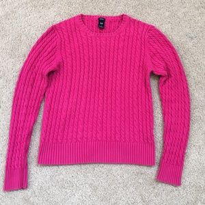 Sale! GAP Hot Pink Cable Sweater