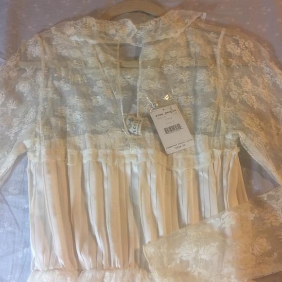 Free People Victorian Lace ivory dress size 8 NWT. - Picture 3 of 4