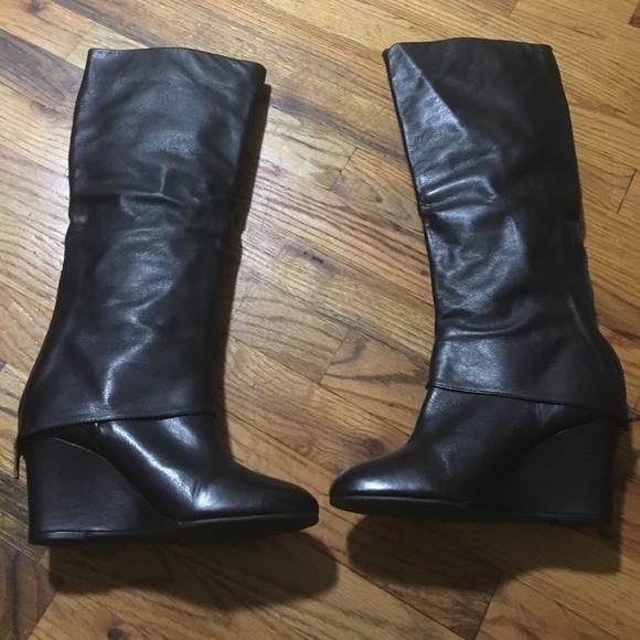 Steven by Steve Madden Black LEATHER Maryn Boot