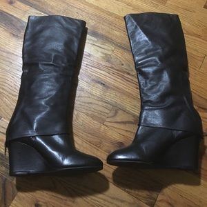 Steven by Steve Madden Black LEATHER Maryn Boot