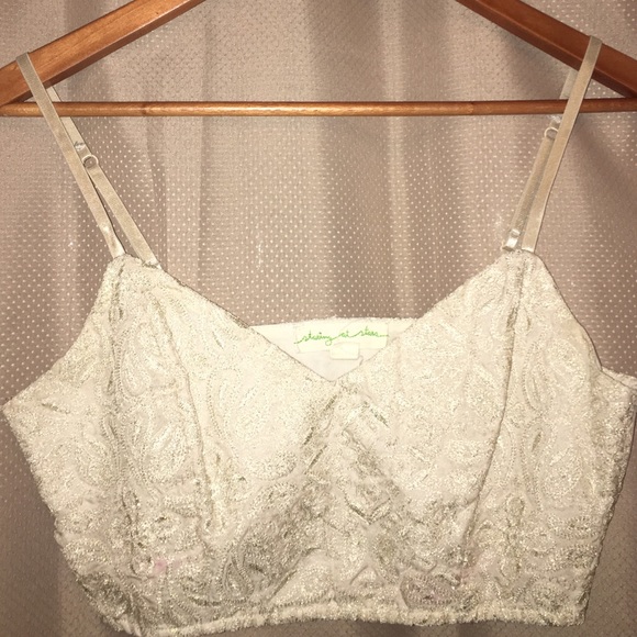 Urban Outfitters Metallic Crop Top