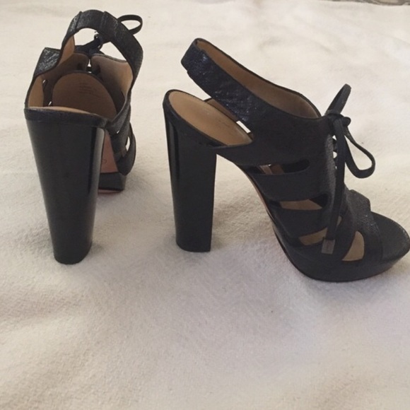 ✨SALE✨COACH Maureen Lace Up Platform Heels - Picture 2 of 4
