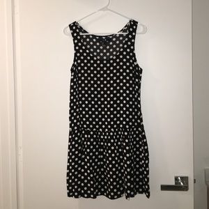 Black and white polla dot dress