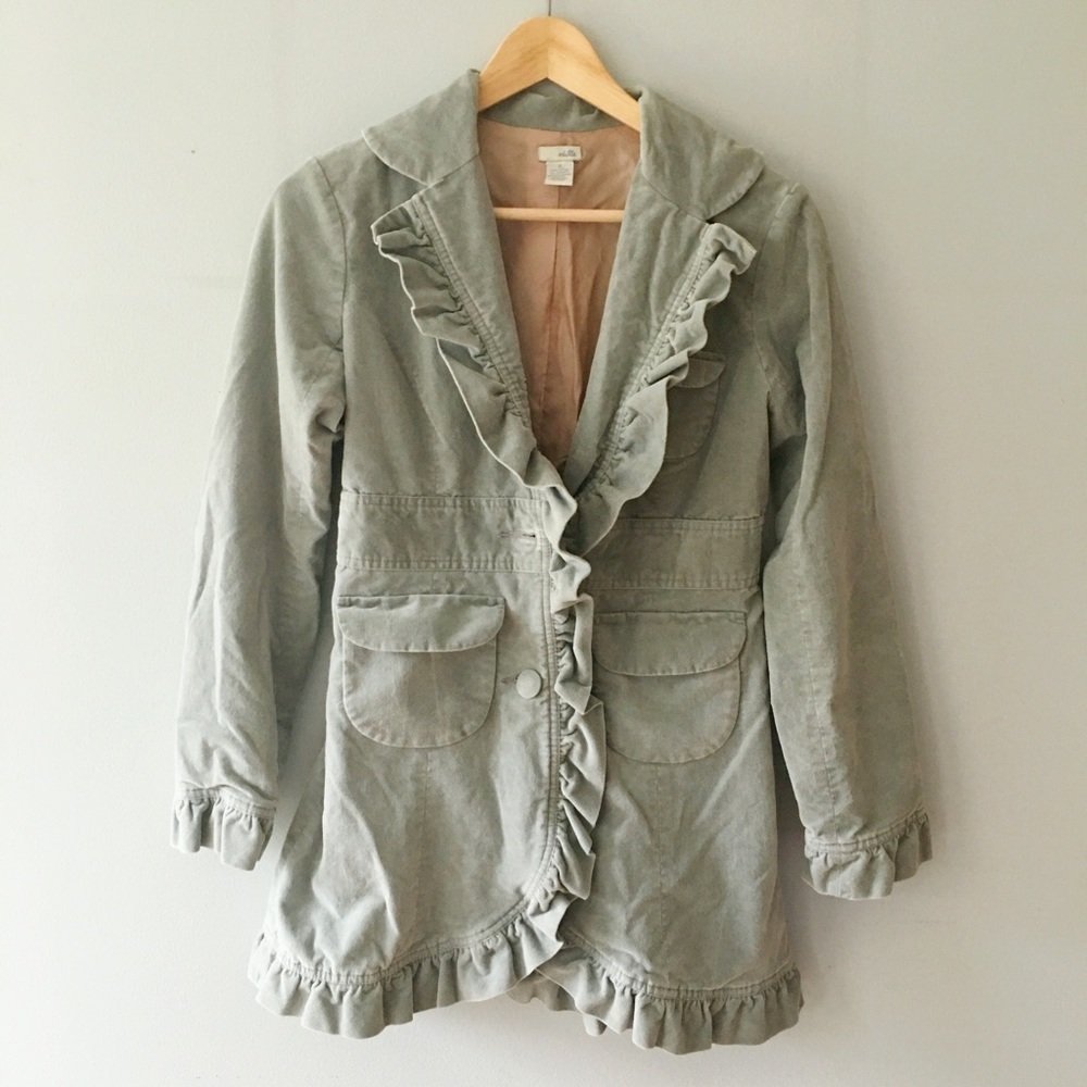 CLOSING 2/8 MUST GO Anthro velveteen trench coat