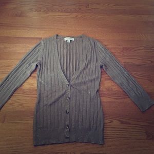 Taupe and silver cardigan