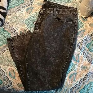 80's black skinny jeans