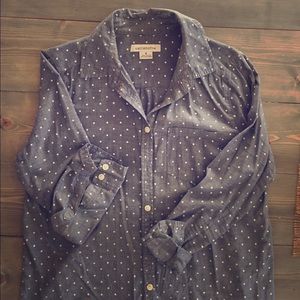 Polka dot button down