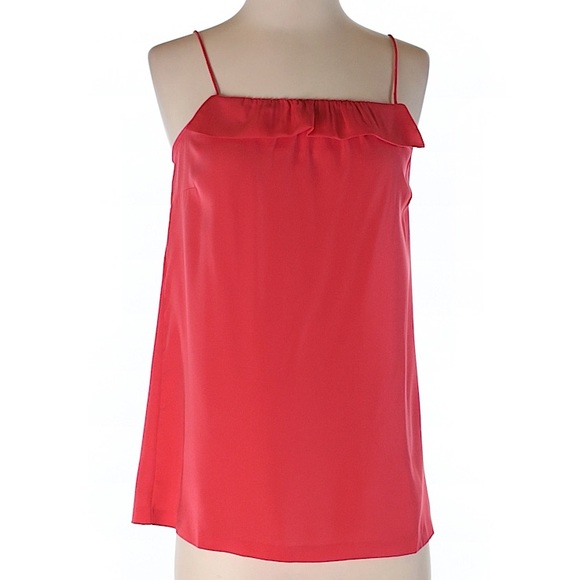 NWT J Crew Scoop Neck Cami W/ Ruffle Accent Sz 0 - Picture 1 of 2
