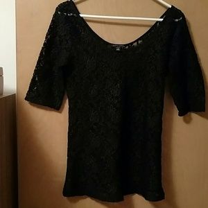 Banana Republic Black/Gold lace top