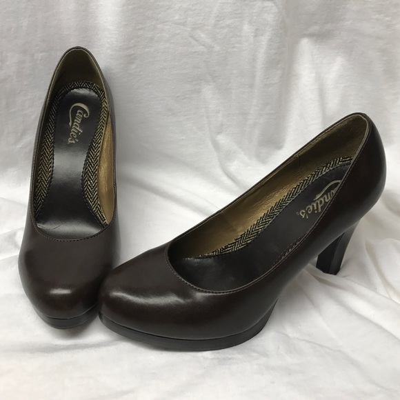 Candie's Brown Platform Pumps