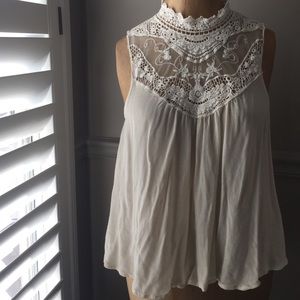 Cream high neck Blouse
