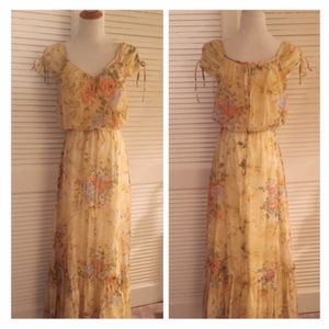 ⬇️Vintage 1970's Prairie Maxi Dress, Festive, Boho ⬇️Vintage 1970's Prairie Maxi Dress, Festive, Boho