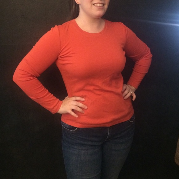 Rust Colored Long Sleeve Tee